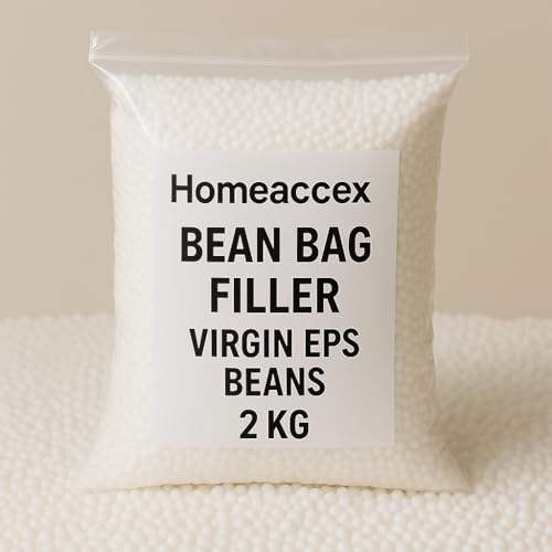 Image of Bean Bag Filler 2 Kg Bean Bag Beans Refill Thermocol Balls Virgin EPS Beans, 2 KG Beans