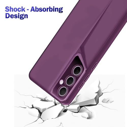Image of Amazon Brand - Solimo Ultra-Thin Blade Runner Series Matte Finished Camera Protection Soft Back Cover for Samsung Galaxy A35 5G - Purple