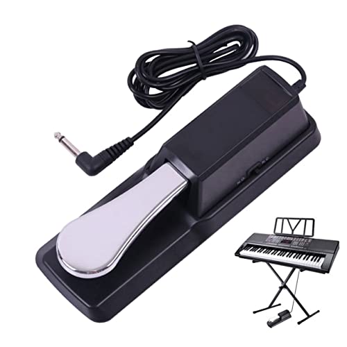 ULDIGI Universal Sustain Pedal for Keyboard Piano Style Compatible Alloy Construction Non-slip Pad Half-pedal Functionality