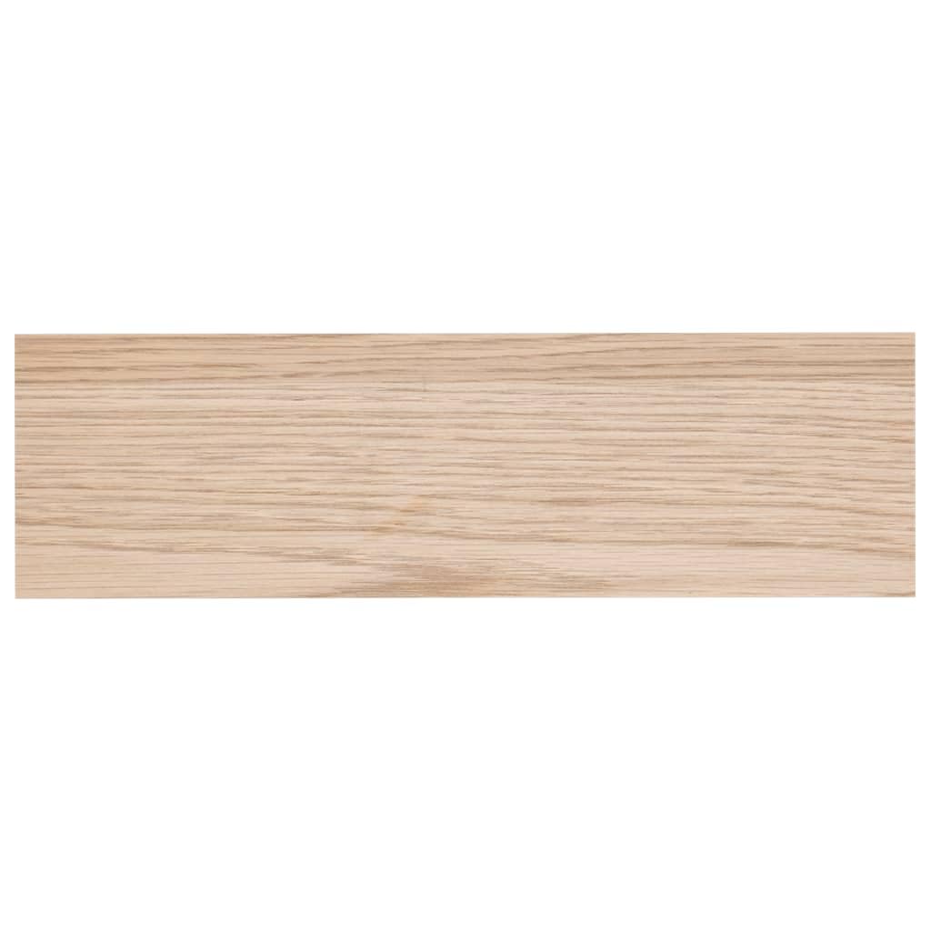 Juego de 2 estantes flotantes, 80 x 23,5 x 4 cm, madera de roble | Elegante estante de pared para salón o pasillo con soporte invisible, soporta hasta 10 kg por estante.