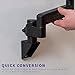 VIVO Wall Mount Conversion Pole Bracket, for Single or Dual Monitor Mount Arms, Standard 1-3/8 inch Diameter, Universal Compatibility, Weight Capacity 44 lbs, Black, MOUNT-WCB01