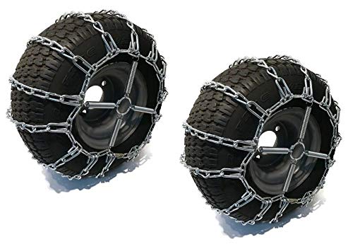 The ROP Shop | Pair of 2 Link Tire Chains & Tensioners 18x9.5x8 for Snow Blowers, Lawn & Garden Tractors, Mowers & Riders, UTV, ATV, 4-Wheelers, Utility Vehicles