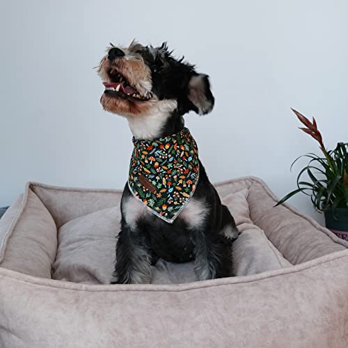 Image of Fall Dog Bandana, Comfortable Cotton Triangle Bid Scarf for Puppy Small Dog, Pet Kerchief for Girl Boy Dogs or Cats, Autumn Dog Bandana, Fall Cute Classic Dog Bid Scarf