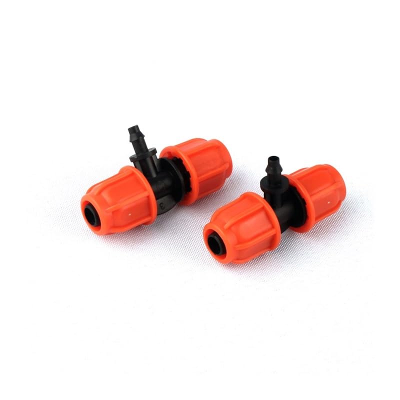 40 Uds 8/11mm a 4/7mm manguera de jardín conector reductor de bloqueo de rosca en T con púas for acoplamientos de riego por microgoteo