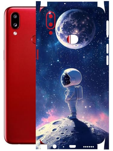 Image of AtOdds - Full Body Back Screen Guard Protector Film - Lamination Wrap Skin Sticker Compatible with Samsung Galaxy A10s | Scratchproof Matte Finish (Moon)