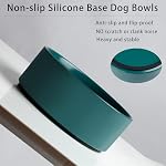 Large Dog Bowls, Non Slip Heavy Ceramic Dog Food and Water Bowl with Silicone Base, 8" Pet Feeding Bowl for Small, Medium, and Big Dogs (Green, 8 Inches) - Image 3