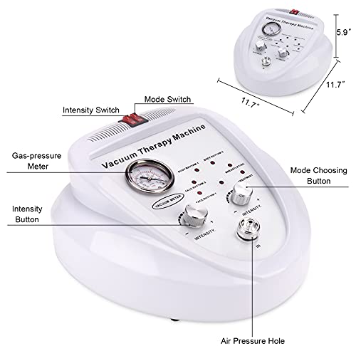 Image of Vacuum Therapy Cupping Machine with 30 Cups and 3 Metal Gua Sha Handles for Salon SPA, Body, Back, Face Massage Care