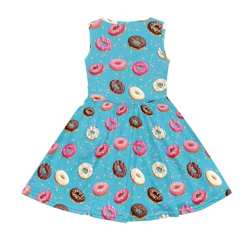 Girls Crewneck Soft Flowy Loose Print Sundress for Beach Party Birthday Cute Summer A Line Mini Dresses2