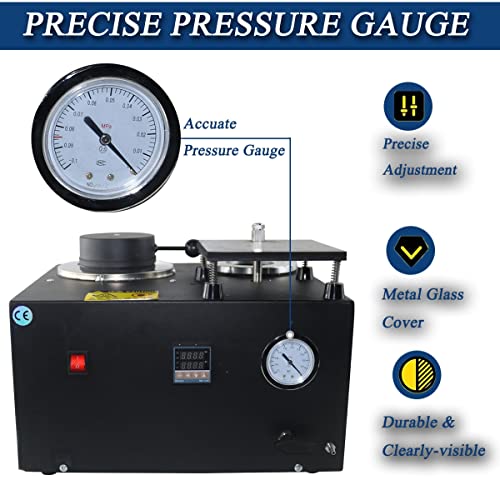 Shangniulu SNL-5 Cast Vacuum And Melting Machine Digital Display High Temperature Refining Precious Metal Jewelry Casting Tool 1/2 Hp,2Kg Gold Melting Furnace,3 Cfm Lost Wax Cast Combination 2L thumb #1