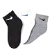 Nike Kids Swoosh Logo Quarter Cut Socks (3 Pairs) Assorted, 9-13 Shoe/ 5-6 Sock (Toddler/Kids)