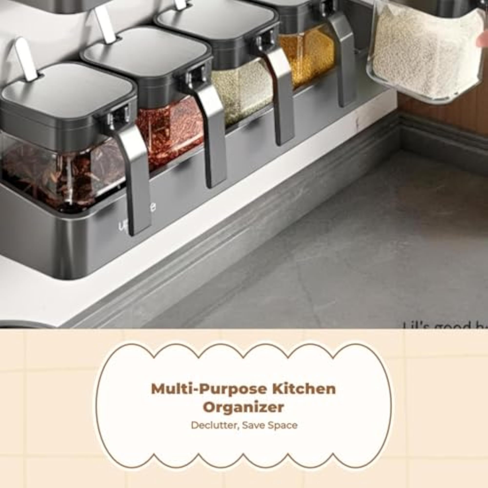 Wall-Mounted Oil Bottle Set, Seasoning Holder