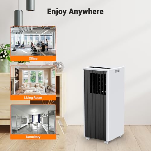 Image of 8000 BTU Portable Air Conditioner, 3-in-1 Portable AC for Rooms Up to 350 Sq.ft, Quiet Sleep Mode, Fast Cooling, Compact with Dehumidifier and Remote Control