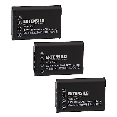 3x batteria compatibile con Sony cyber-shot DSC-H400 DSC-HX300 DSC-HX400 DSC-H400V DSC-HX350 fotocamera 1100mAh 3.7V Li-Ion