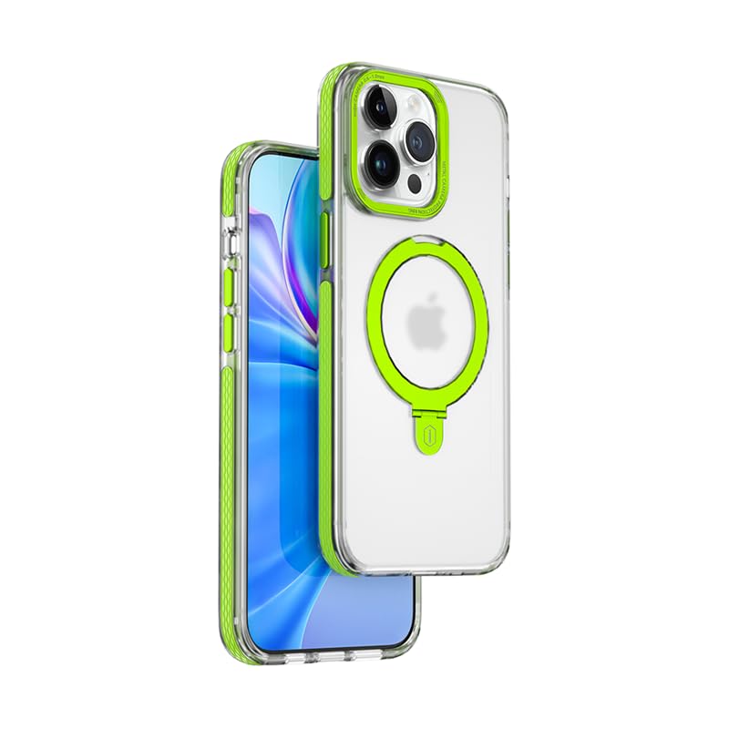 WiWUJKK-015 Magnetic Phone Case With Stand For iPhone 15 Pro Max (6.7'') - Green