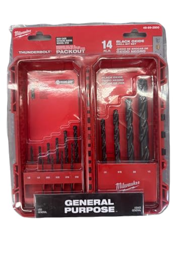 Milwaukee 48-89-2800 14 Piece Thunderbolt Black Oxide Drill Bit Set