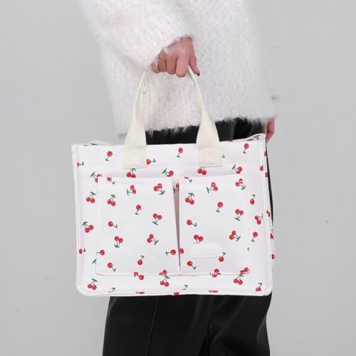 Joli Sac à Bandoulière Cerise en Toile Patché Haute Qualité