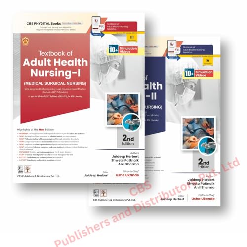 Image of Textbook of Adult Health Nursing-I and II | As per the Revised INC Syllabus (2021-22) for BSc Nursing (PB 2026): 2