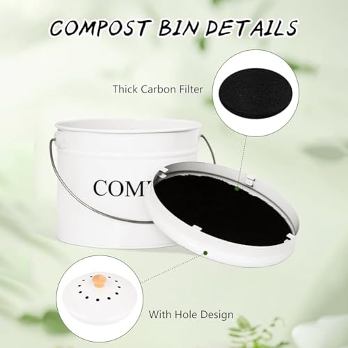 Bac à compost de table pour plan de travail cuisine et tri des biodéchets - 5