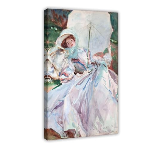 Impression sur toile La Dame avec le parapluie de John Singer Sargent 40x61 cm