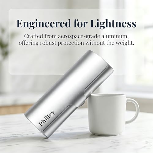 Image of Philley Aluminum Ultra-Light Eyeglasses Case Hard Shell Nearsighted Glasses Case for Women & Men