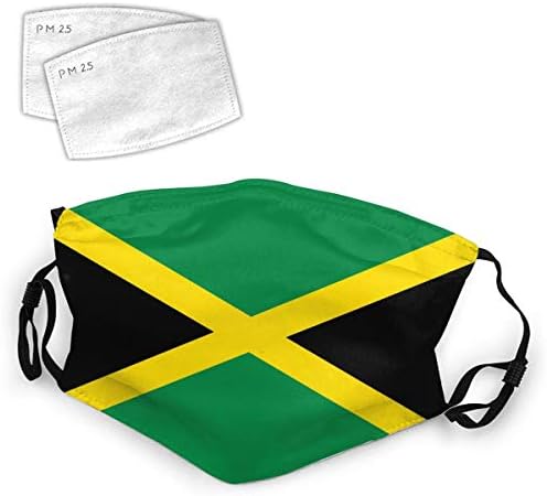 Jamaica Flag Jamaican National Flags Washable Mouth Filter Reusable Cotton Face for Adults Women Men Protect