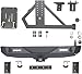 Hooke Road Wrangler JK Rear Bumper w/Tire Carrier & LED Lights Compatible with 2007-2018 Jeep Wrangler JK & JKU 2/4 Doors