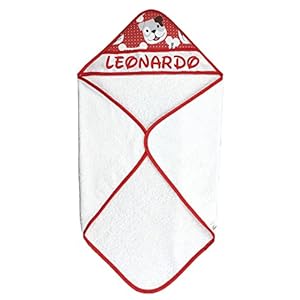 Almatex RUFY Czerwony Szlafrok Dziecięcy z Kapturem