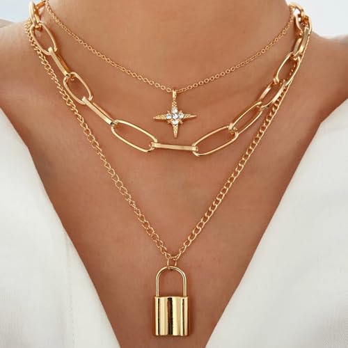 Image of NEWITIN 69 Pieces Gold Jewelry Set for Women Fashion Costume Jewelry Gold Plated Necklace Bracelet Earrings Set for Women