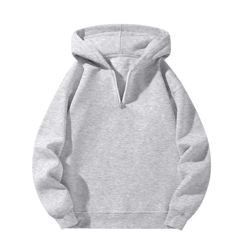 Boys Girls Half Zip Sweatshirt Long Sleeve Pullover Tops Fall Streetwear Kids Loose Fit Casual Sweatshirts