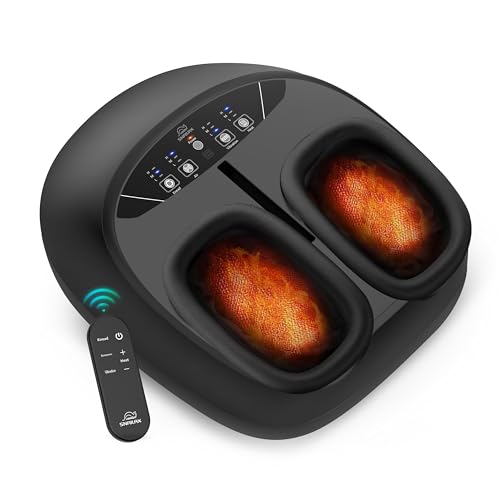 Snailax Shiatsu Foot Massager with Remote Control Electric Foot Massagers for Pain and Circulation Plantar Fasciitis Deep Kneading Compression Vibration Foot Warmer Gifts for Women