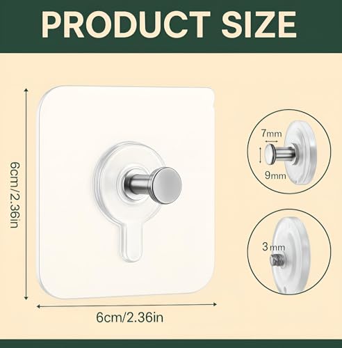 Image of DALUCI 50 Pcs Photo Frame Hooks for Wall Without Drilling | Self Adhesive Wall Hooks for Hanging | Nail Free Sticky Hooks for Photo Hanging & Wall Decor (Pack of 50)