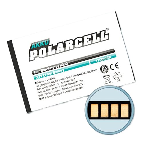 Batería de Repuesto para Blackberry 9000 Bold 9700 9780 (sustituye a la batería Original M S1), Polarcell con paño de Limpieza de Pantalla Mungoo