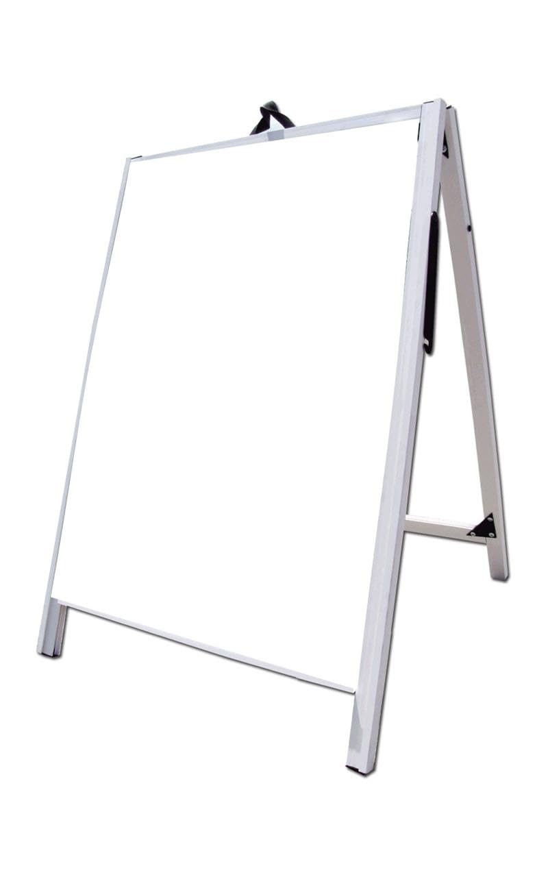 36" PVC Double Sided A-Frame Sidewalk Sign | Dry Erase | Comes with Two 24" x 36" Dry Erase Panels