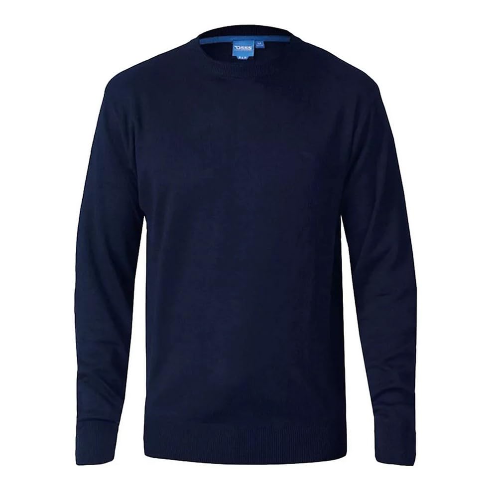 D555 Men's Navy Jovanni Big Tall Crew Neck Sweatshirt - 3XL