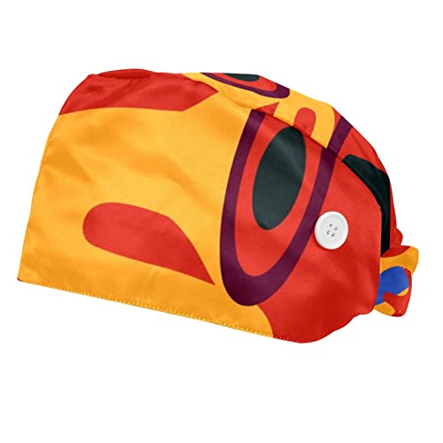 Casquette de travail respirante imprimé jazz lot de 2 couvre-chefs réglables unisexes