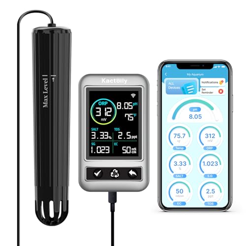 kactoily Digital Aquarium Water Testerwith App Alerts