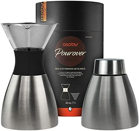asobu Pour Over Coffee Brewer - 1 Litre - Black, Copper