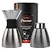 Asobu POUR Over POUROVER 1.0L Plata/Negro, 1 Liter, Acero Inoxidable