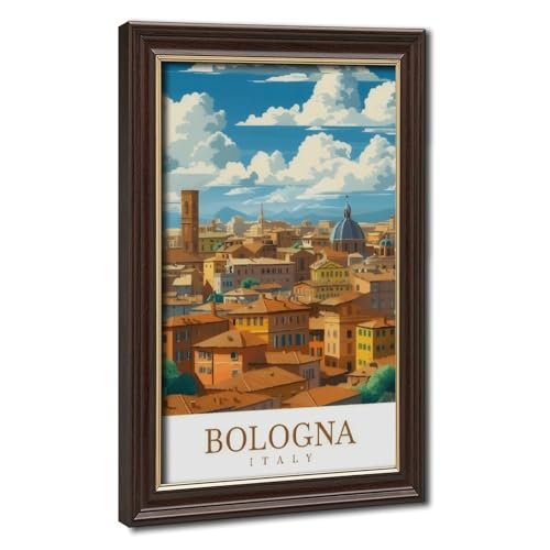 Impression sur toile Italie Bologne de qualité supérieure en 40,6x61 cm