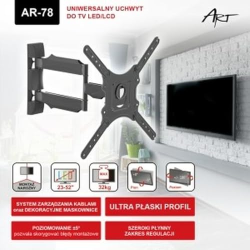 Support Mural Art Ramt Ar 78 Ajustable Avec Gestion Des Câbles - vue 8