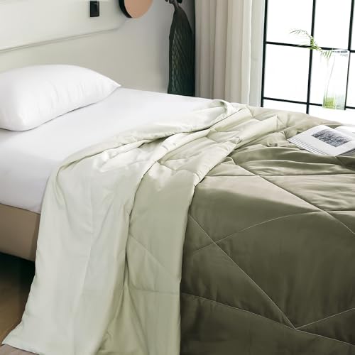 Image of Ac Comforter Single Bed Ombre with Satin Finish 240 GSM - Reversible AC Comforter - Brown Comforter Quilt Duvet Dohar Blanket for Summer 150 x 225cm