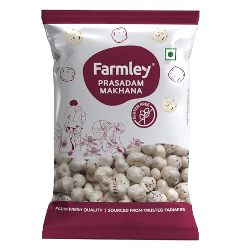 Image of Farmley Prasadam Makhana | Fit for Fasting | Foxnuts, Lotus Puffs | Rich in Calcium, Maintains Weight, Healthy Snacks (60 g (Pack of 1))