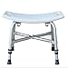 CHEWYNP Tabouret de Bain Tabouret de Douche Tabouret perché en Aluminium avec Bras/Croix Fixe/antidérapant/Aluminium/Multifonction/Personnes âgées/Enceintes/Chaise de Douche/Blanc