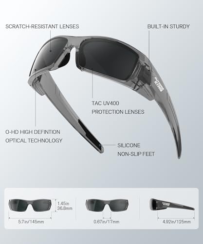 Image of Polarized Sport Sunglasses-for-Men Sun-Glasses: Mens Wrap Sunglasses for Fishing Cycling Running UV400 Protection