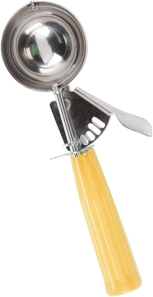 Tiger Chef Set of 9 Color Coded Easy Grip Left & Right Ergonomic Squeeze Handle Ice Cream Scooper, All-purpose Stainless Steel Dishers For Ice Cream, Cookie Dough, Meat Balls, Rice, etc. NSF Certified