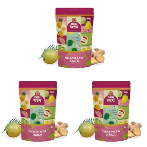 Image of GO DESi Dried Chatpata Amla Candy, 300g, Indian Gooseberry, Fruit Snacks, Mouth Freshener (Pack of 3)