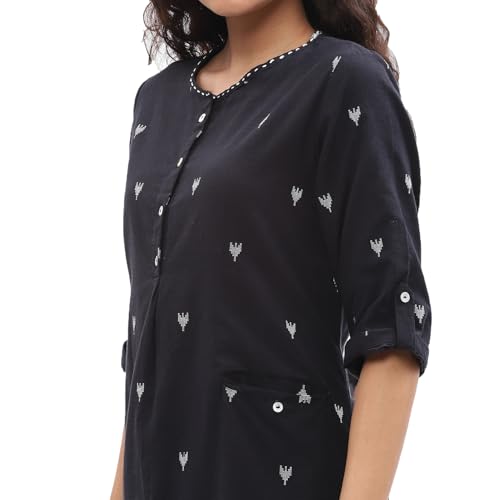 Image of BIBA Women Cotton Kurta Set,Pant,Stole