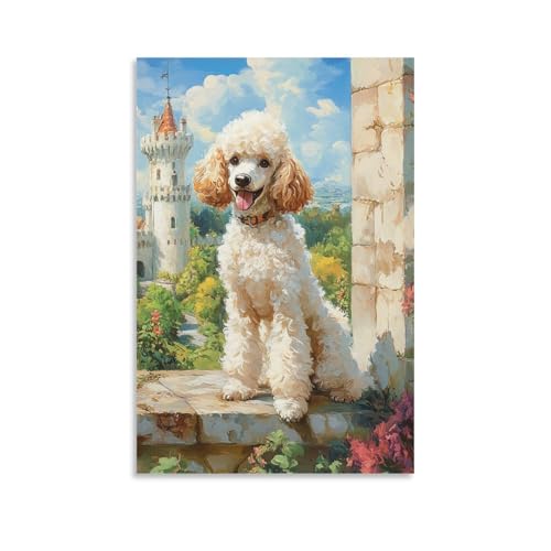Toile de caniche moderne 40x60 cm pour dynamiser votre bureau ou salle de sport