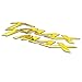 POLIPARTS 1 Par de Pegatinas con Logotipo de TMAX 3D en Resina para Yamaha tmax 500 530 (Dorado)