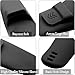 LinMei Silicone Razor Travel Case Compatible with Gillette, Parker, Merkur Razor (Black+Cleaning Brush)